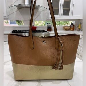 Tory Burch Tan and Gold Women's Tote Bag